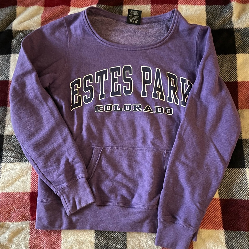 purple estes park sweatshirt